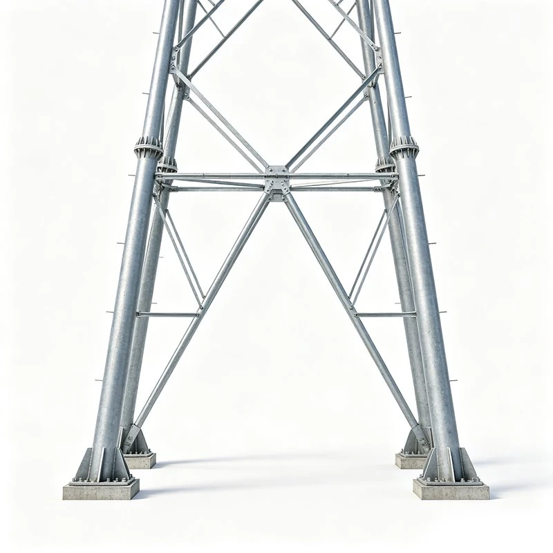 Tubular Leg Transmission Tower